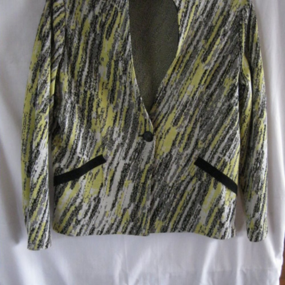 Ming Wang yellow/black jacket -  PL  - - Picture 2 of 9
